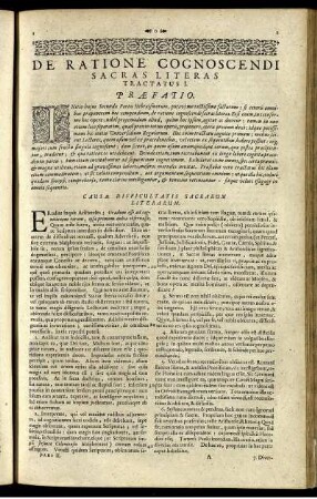 De Ratione Cognoscendi Sacras Literas Tractatus I.