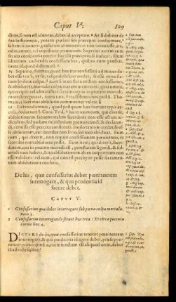 De his, quae confessarius debet poenitentem interrogare, & qua prudentia id facere debet. Caput V.