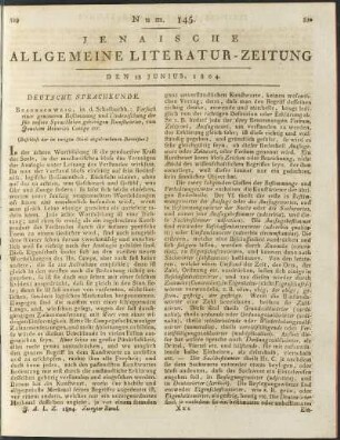 Num. 145. Den 18. Junius 1804