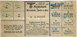 Lebensmittelkarte aus der Zeit des 2. Weltkrieges