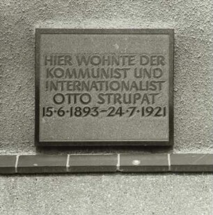 Gedenktafel für Otto Strupat