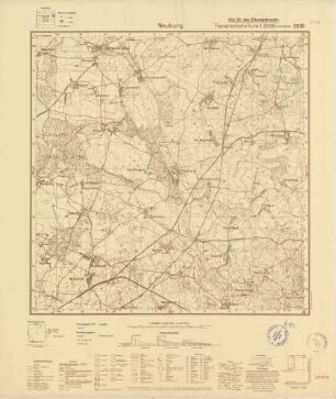 2035 Neuburg, Topographische Karte 1:25000 (4cm - Karte)