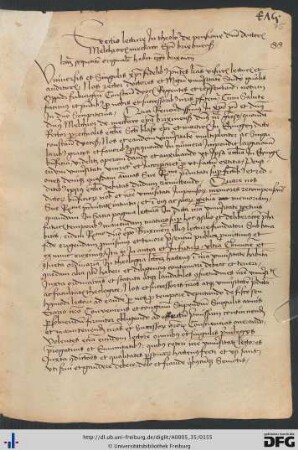 [fol. 75] Einrichtung einer Lektur und einer Pension für Melchior von Meckau.