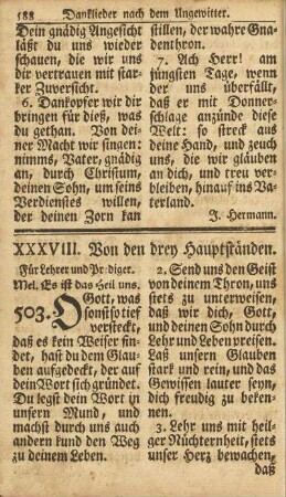 XXXVIIII. Von den drey Hauptständen.