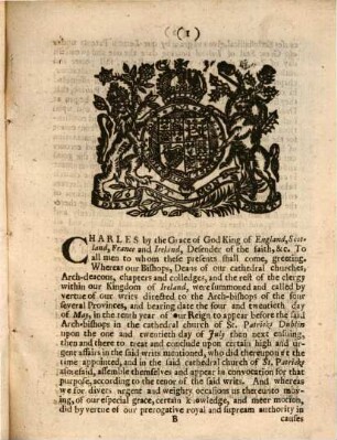 Constitutions and canons ecclesiastical of the Clergy of Irland