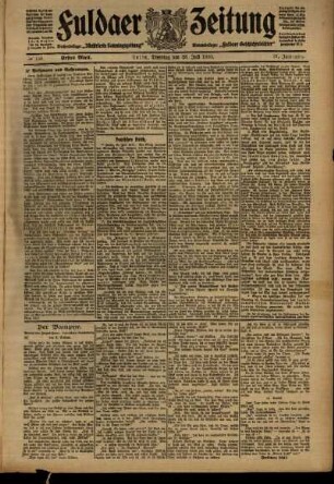 Erste Ausgabe vom Dienstag, den 26. Juli 1910.