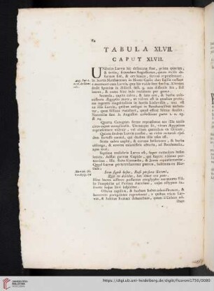 Tabula XLVII. Caput XLVII