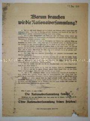 Überparteiliches Propagandaflugblatt für die Nationalversammlung