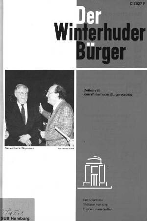 Heft II / April 1994 : Zeitschrift des Winterhuder Bürgervereins