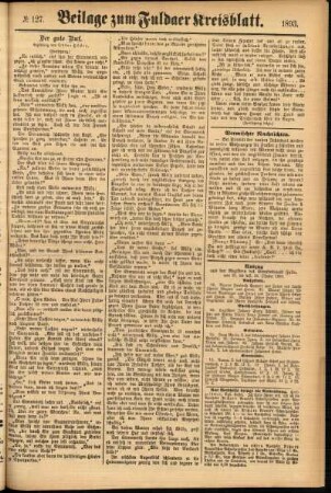 Zweite Ausgabe vom Samstag, den 28. Oktober 1893.
