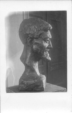 Porträtkopf Hans Richter : Porträtkopf Hans Richter. Bronze (1929?; E. Richter). Dresden-Südvorstadt, Eisenstuckstraße, Atelier der Künstlerin