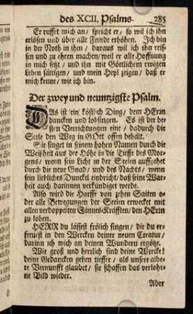 285-294, Der XCII. - XCVIII. Psalm