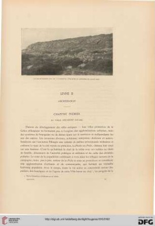 Chapitre premier: La ville ancienne