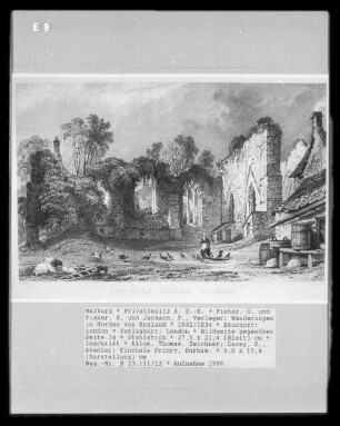 Wanderungen im Norden von England, Band 1 — Bildseite gegenüber Seite 34 — Finchale Priory, Durham.