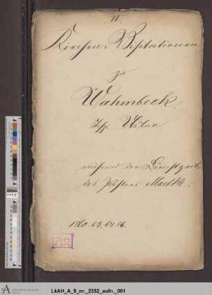 Wahmbeck: Visitationsakten