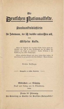 Die Deutschen Nationalfeste