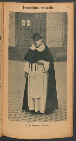 Fray Modesto Becco - [Retrato] : Transeúntes conocidos
