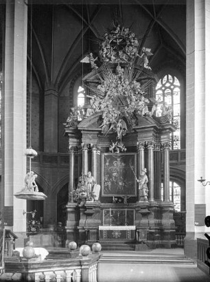Schneeberg. St. Wolfgangskirche. Altar. 1712