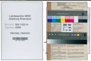 Entnazifizierung Heinrich Hennies , geb. 29.08.1889 (Bankangestellter)