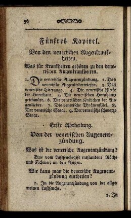 Fünftes Kapitel. Von den venerischen Augenkrankheiten