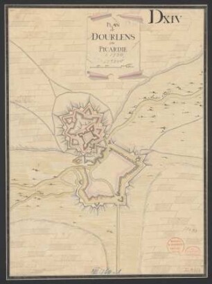 Plan de Dourlens en Picardie