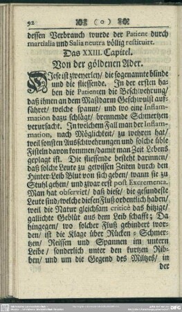 Das XXIII. Capitel. Von der göldenen Ader