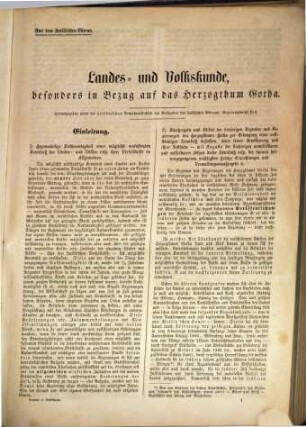 Mitteilungen des Statistischen Bureaus des Herzoglichen Staatsministeriums zu Gotha. 1,1,1. 1863