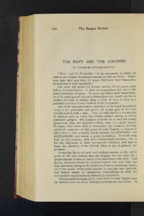 The Navy and the Colonies