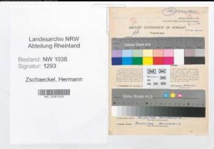 Entnazifizierung Hermann Zschaeckel , geb. 01.12.1901 (Angestellter)