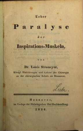 Über Paralyse der Inspirations-Muskeln