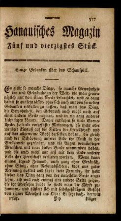 Fünf und vierzigstes Stück