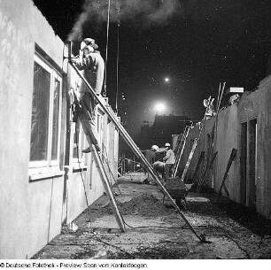 Baukomplex Stübelallee, Fucikplatz (Baustelle, Straßenkreuzung, Skulptur, Pläne, Modell)