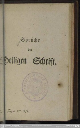 Sprüche der Heiligen Schrift