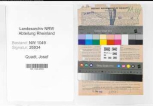 Entnazifizierung Josef Quadt , geb. 25.06.1902 (Bahnwart)