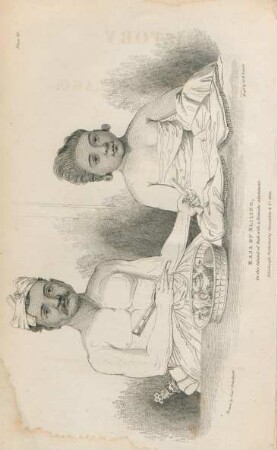Raja of Bliling, in the islands of Bali with a female attendant