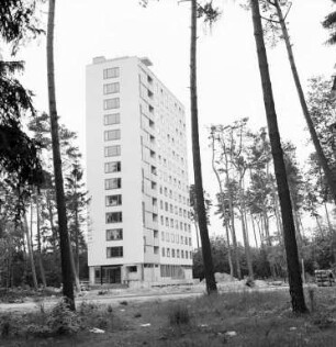Studentenwohnheim in der Waldstadt, gebaut von der Stadtverwaltung Karlsruhe.