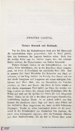 Zweites Capitel. Tizian’s Heimat und Herkunft