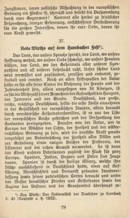 27. Rede Wirths auf dem Hambacher Fest