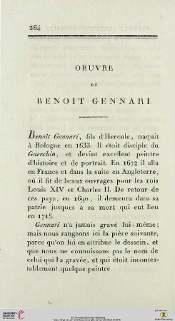 Oeuvre de Benoit Gennari