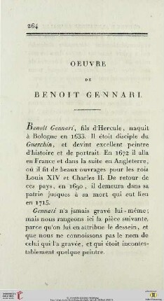 Oeuvre de Benoit Gennari