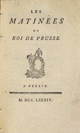 Les matinées du Roi de Prusse