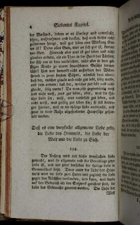 Daß es eine dreyfache allgemeine Liebe gebe, [...].
