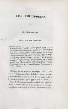 Chapitre premier. Découverte des Philippines