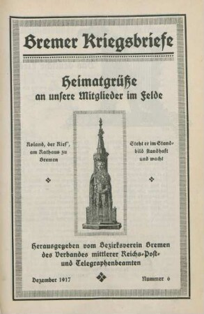 6.1917: Bremer Kriegsbriefe