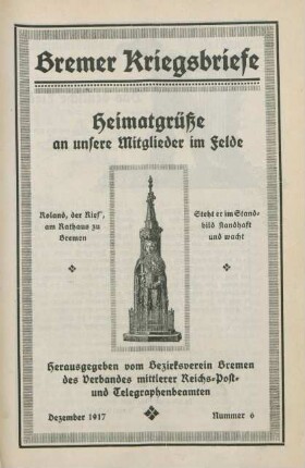 6.1917: Bremer Kriegsbriefe