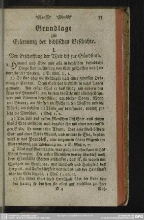 Grundlage zur Erlernung der biblischen Geschichte