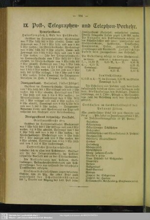 IX. Post-, Telegraphen- u. Telephon-Verkehr