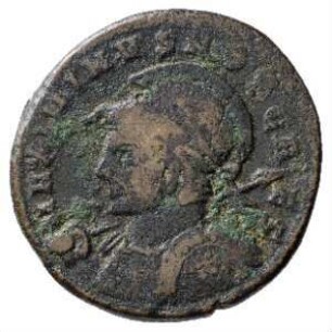 Münze, Follis, 305 - 306 n. Chr.