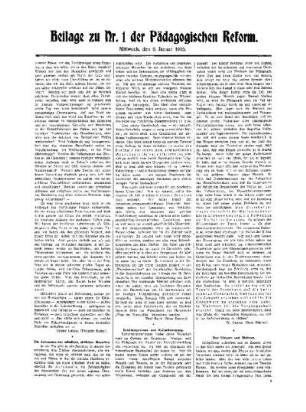 [Worte] : [Fortsetzung aus dem Hauptblatt] ; Beilage zu Nr. 1 der Pädagogischen Reform