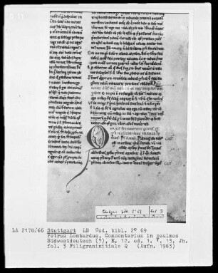 Petrus Lombardus, Commentarius in Psalmos — Initiale Q, Folio 3recto